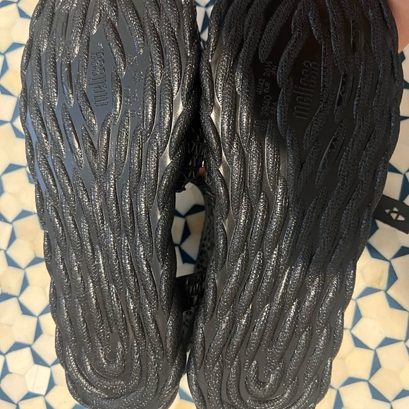 Melissa Campana Espadrille Sandal in Black sz 10 - Picture 4 of 5